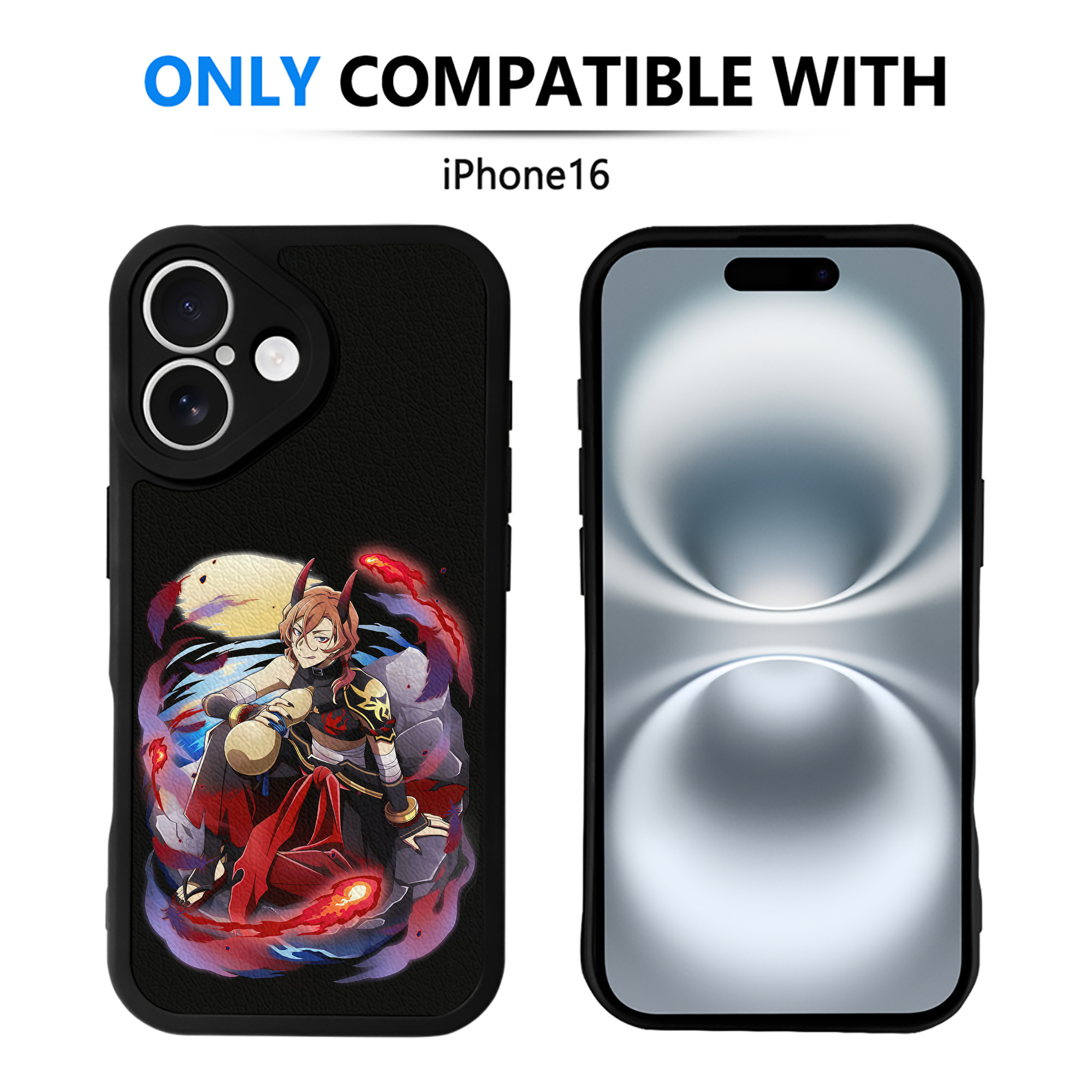 （画像用） 文豪ストレイドッグス Bungo Stray Dogs 【iPhone 16シリーズ対応】シリコンスマホケース（レザー調） 材質：シリコン